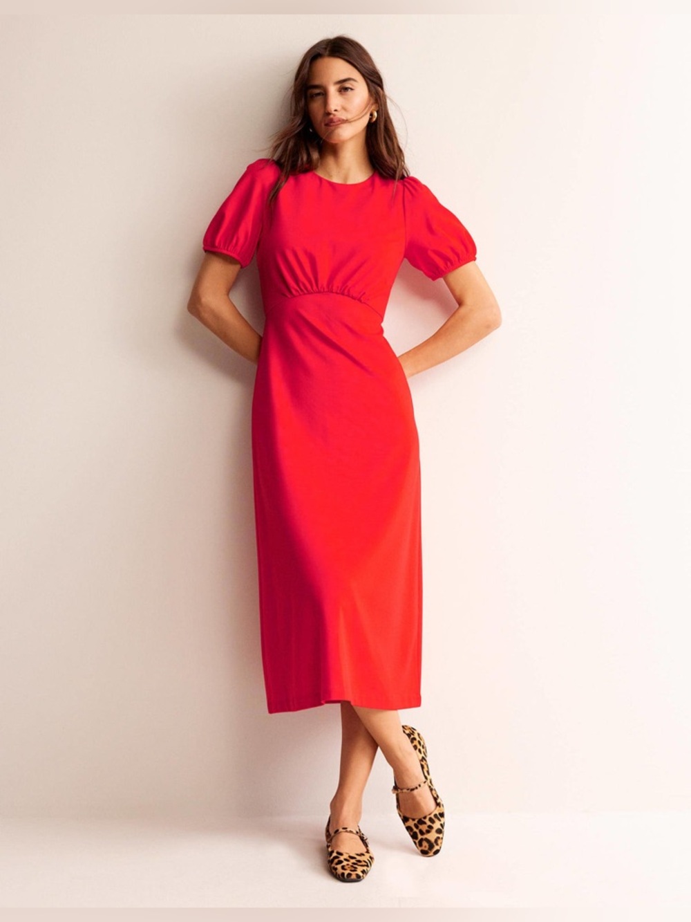 Boden Nancy Ponte Midi Dress